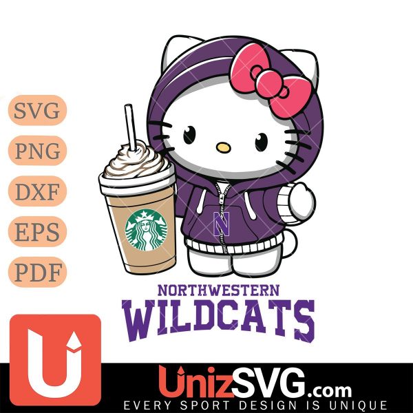 Northwestern Wildcats Hello Kitty Starbucks