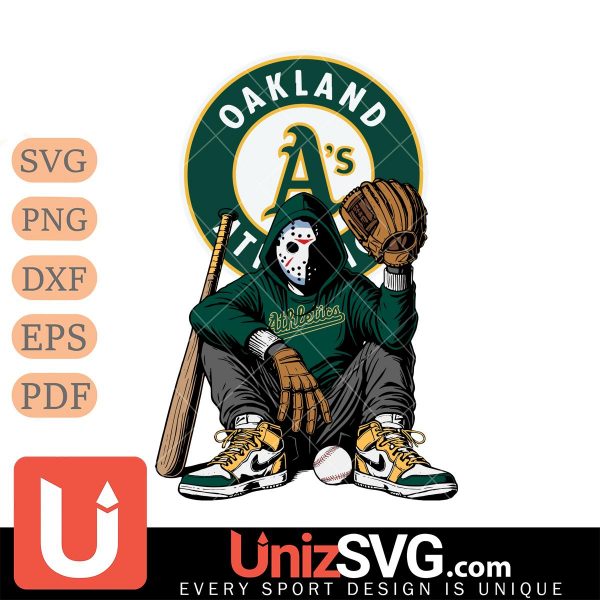 Oakland Athletics MLB Jason Voorhees Halloween SVG