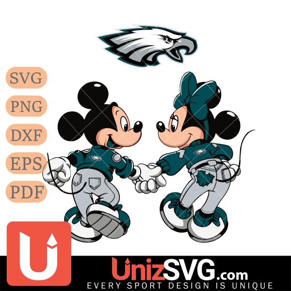 Philadelphia Eagles Fan Minnie And Mickey Love