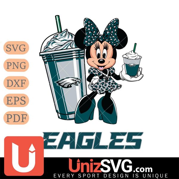 Philadelphia Eagles Minnie Mouse Fan And Coffee