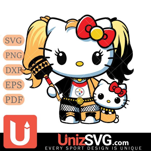 Pittsburgh Steelers Hello Kitty Harley Quinn Horror