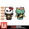 Pittsburgh Steelers Hello Kitty Jack Skellington & Sally Horror