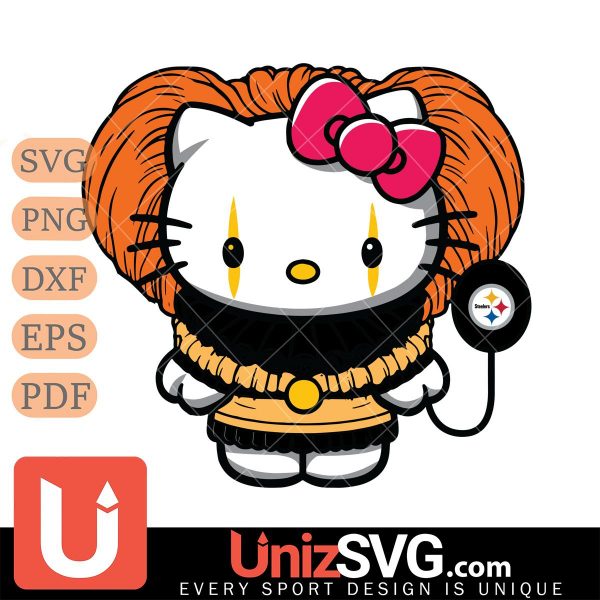 Pittsburgh Steelers Hello Kitty Pennywise Horror