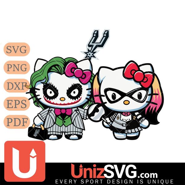 San Antonio Spurs Hello Kitty Joker x Harley Quinn Horror