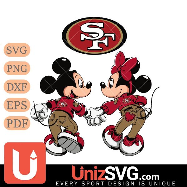 San Francisco 49ers Fan Minnie And Mickey Love