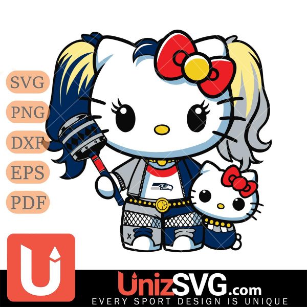 Seattle Seahawks Hello Kitty Harley Quinn Horror