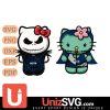 Seattle Seahawks Hello Kitty Jack Skellington & Sally Horror