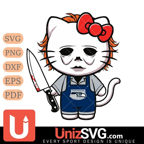 Seattle Seahawks Hello Kitty Michael Myers Horror