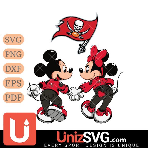 Tampa Bay Buccaneers Fan Minnie And Mickey Love