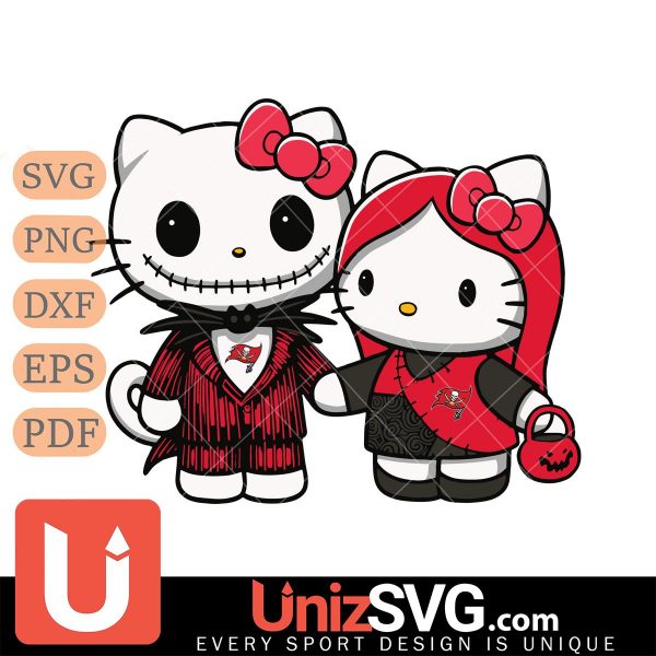 Tampa Bay Buccaneers Hello Kitty Skellington & Sally Horror