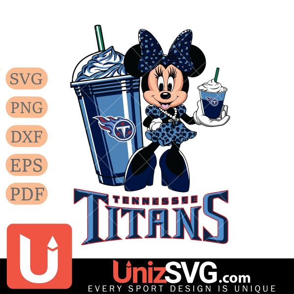 Tennessee Titans Minnie Mouse Fan And Coffee