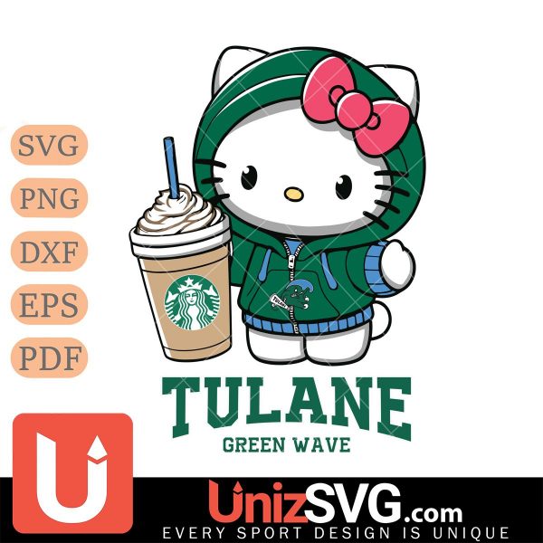 Tulane Green Wave Hello Kitty Starbucks