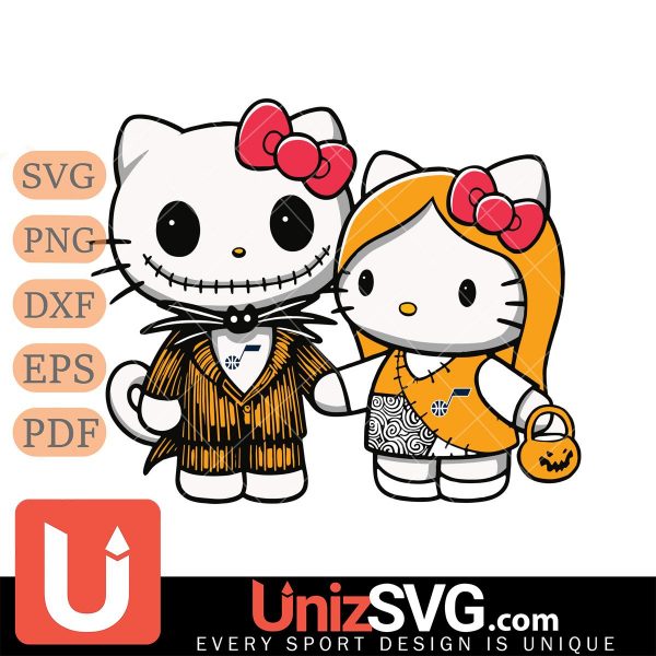 Utah Jazz Hello Kitty Skellington & Sally Horror