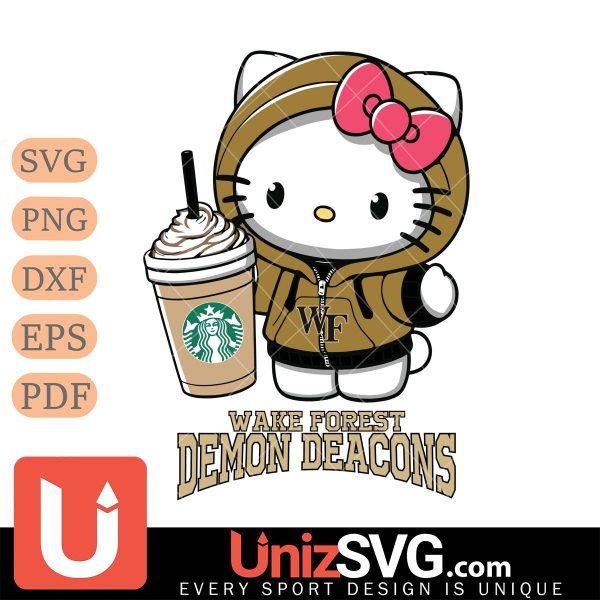 Wake Forest Demon Deacons Hello Kitty Starbucks