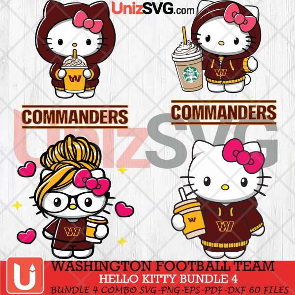 Washington Football Team Hello Kitty SVG