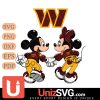 Washington Football Team Fan Minnie And Mickey Love