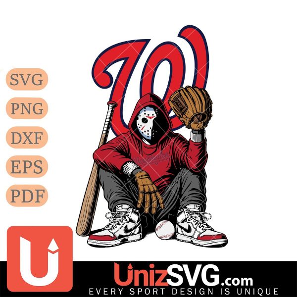 Washington Nationals MLB Jason Voorhees Halloween SVG