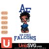 Air Force Falcons Betty Boop Black Fan Girl