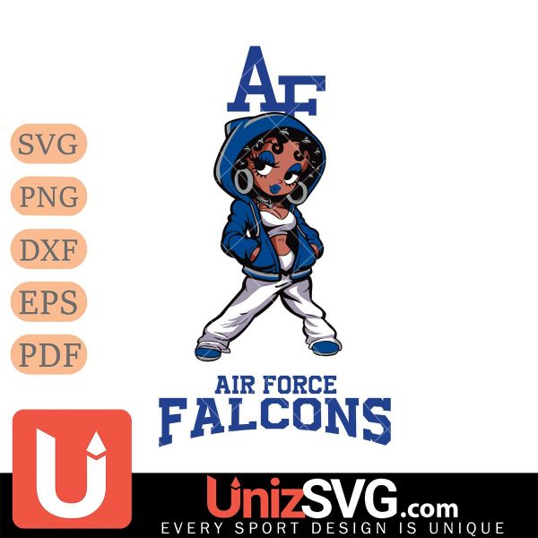 Air Force Falcons Betty Boop Fan Girl