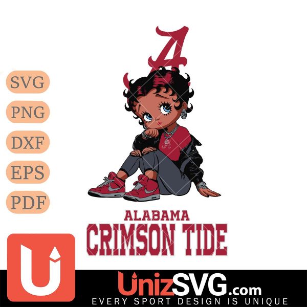 Alabama Crimson Tide Betty Boop Black