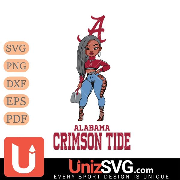 Alabama Crimson Tide Fan Girl Black