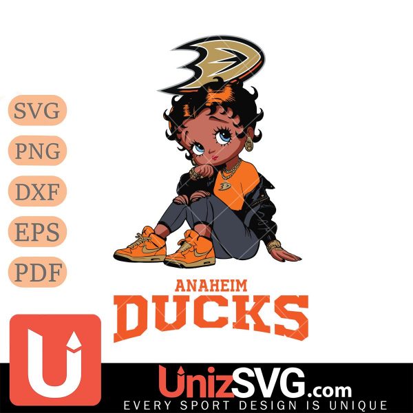 Anaheim Ducks Betty Boop Black