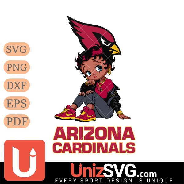 Arizona Cardinals Betty Boop Black