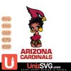 Arizona Cardinals Betty Boop Black Fan Girl