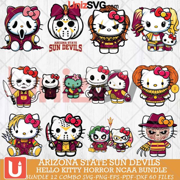 Arizona State Sun Devils Hello Kitty Horror NCAA bundle 12