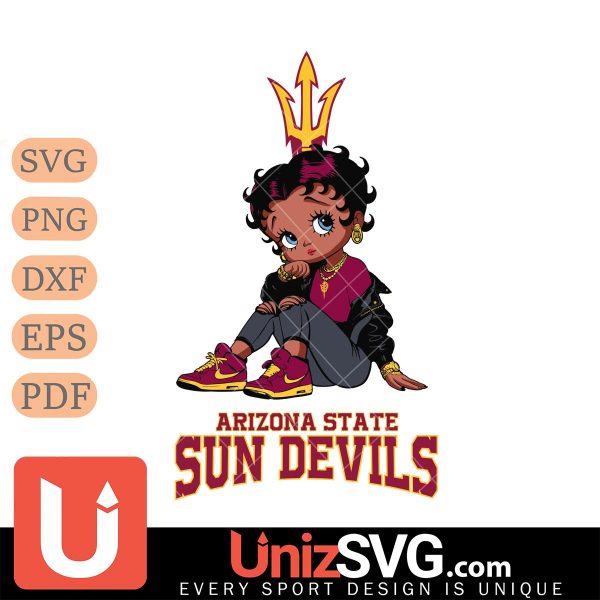 Arizona State Sun Devils Betty Boop Black