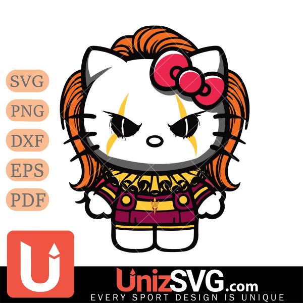 Arizona State Sun Devils Hello Kitty Pennywise IT Horror