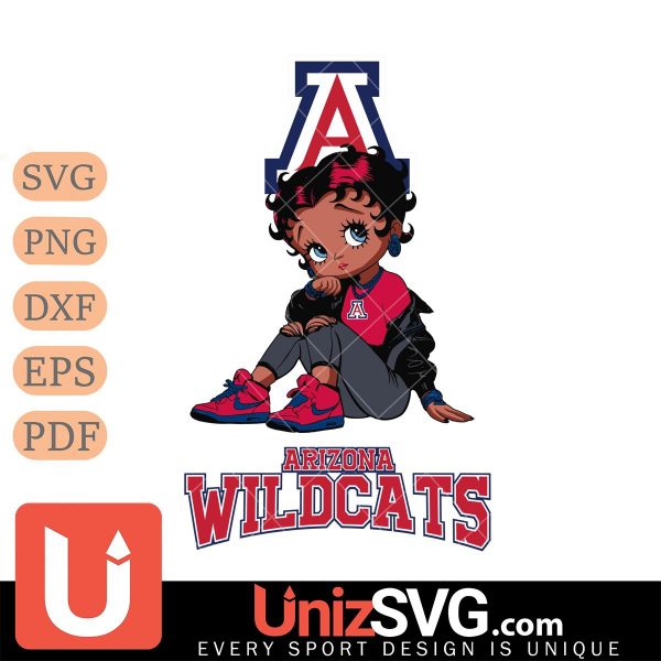 Arizona Wildcats Betty Boop Black