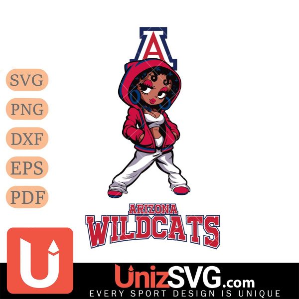 Arizona Wildcats Betty Boop Fan Girl