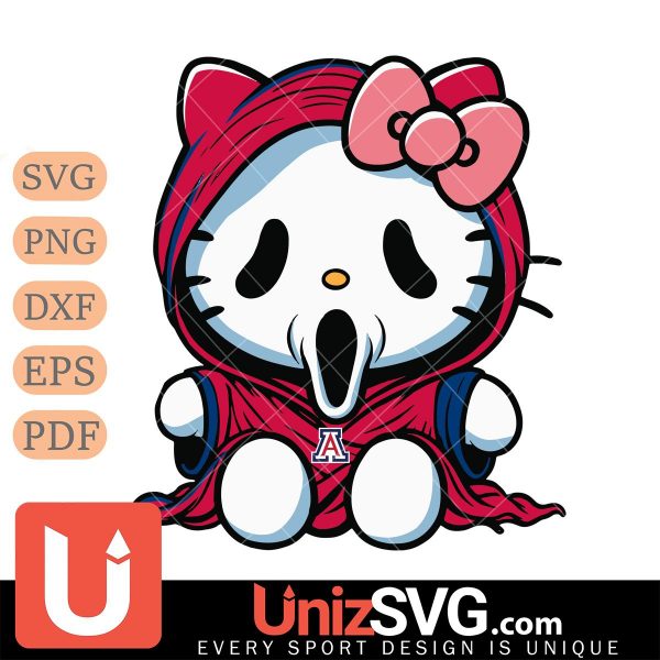 Arizona Wildcats Hello Kitty GhostFace Horror