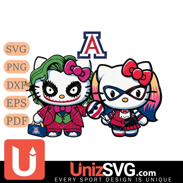 Arizona Wildcats Hello Kitty Joker x Harley Quinn Horror