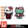 Arkansas Razorbacks Hello Kitty Jack Skellington & Sally Horror