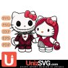 Arkansas Razorbacks Hello Kitty Skellington & Sally Horror