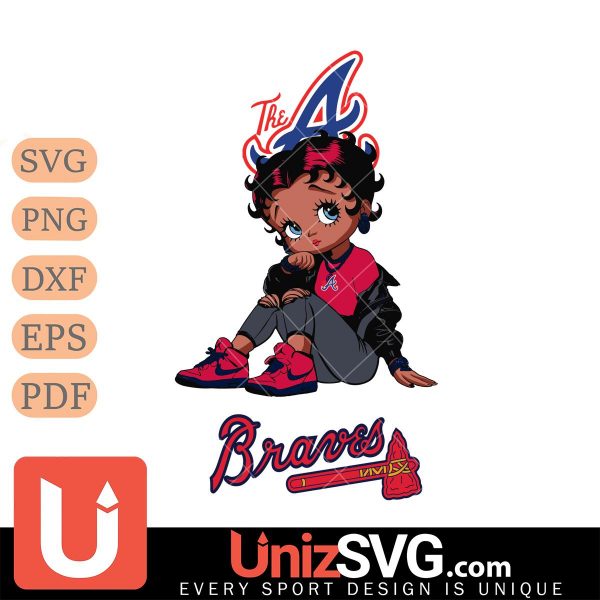 Atlanta Braves Betty Boop Black