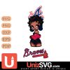 Atlanta Braves Betty Boop Black Fan Girl