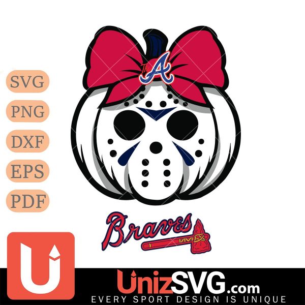 Atlanta Braves Hello Kitty Jason Voorhees pumpkin Horror