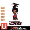 Atlanta Falcons Betty Boop Black Fan Girl