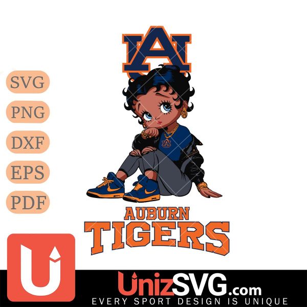 Auburn Tigers Betty Boop Black