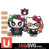 Auburn Tigers Hello Kitty Joker x Harley Quinn Horror