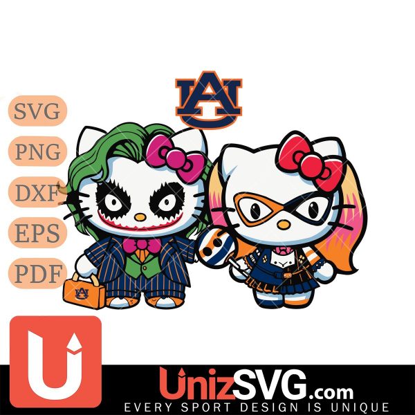 Auburn Tigers Hello Kitty Joker x Harley Quinn Horror