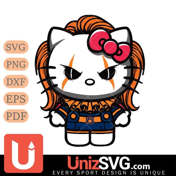 Auburn Tigers Hello Kitty Pennywise IT Horror