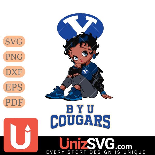 BYU Cougars Betty Boop Black