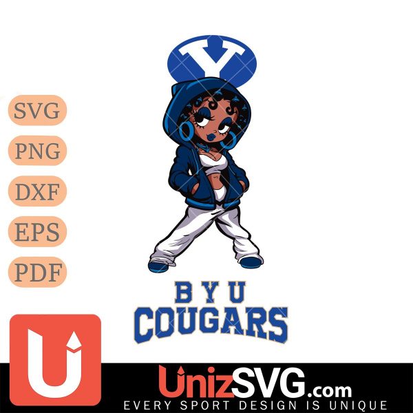 BYU Cougars Betty Boop Fan Girl