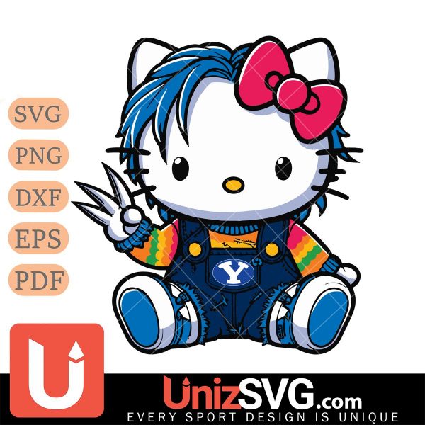 BYU Cougars Hello Kitty Chucky Horror