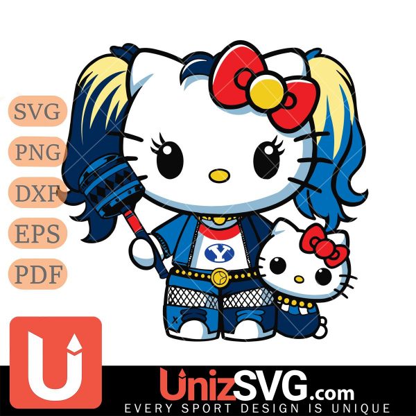 BYU Cougars Hello Kitty Harley Quinn Horror