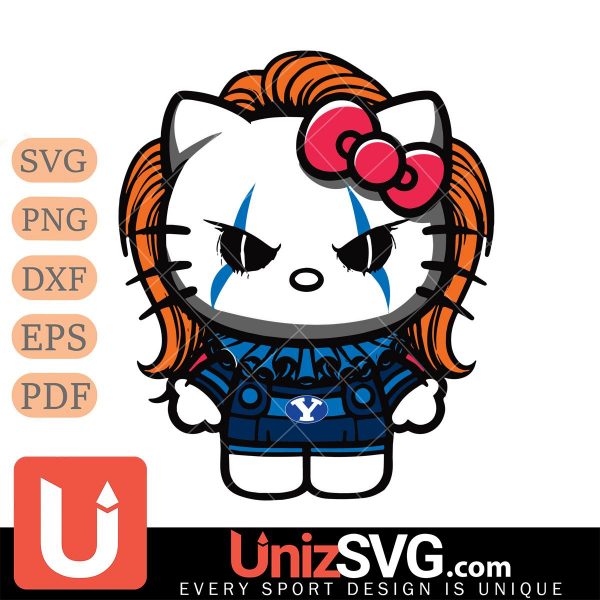 BYU Cougars Hello Kitty Pennywise IT Horror